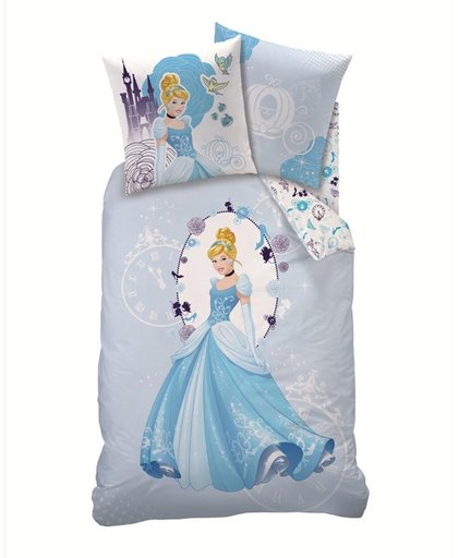 Disney Princess Cinderella Midnight - Dekbedovertrek - Eenpersoons - 140 x 200 cm - Blauw