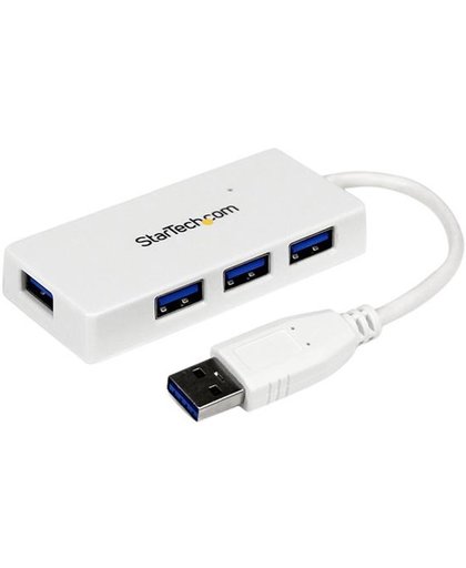 StarTech.com Draagbare 4-poorts SuperSpeed USB 3.0 hub wit hub & concentrator