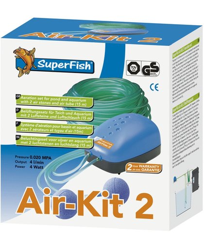 Superfish Air Kit 2 - Vijver - Beluchting - Met 2 luchtstenen en 15 m luchtslang