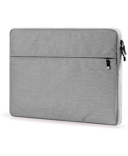 Tech Supplies | Stevige Sleeve met een accessoiresvak past op trolley geschikt voor Apple Macbook Air / Pro (Retina) 13.3" - 13 Inch Laptop Case - of overige merken - Bescherming Cover Hoes - Licht Grijs