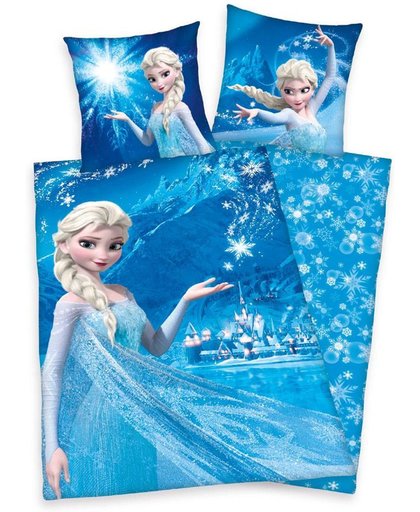 Dekbedovertrek Frozen de Ijskoningin Maat: 1-persoons (140 x 200 cm + 1 kussensloop)
