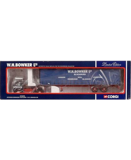 Atkinson Borderer Tautliner 'W.H. Bowker Ltd' 1:50  Corgi Blauw / Wit / Rood CC12510