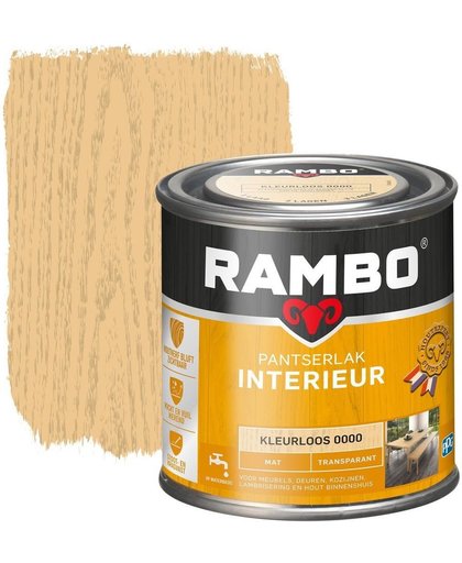 Rambo Pantserlak Interieur Transparant Mat Kleurloos 0000-1,25 Ltr