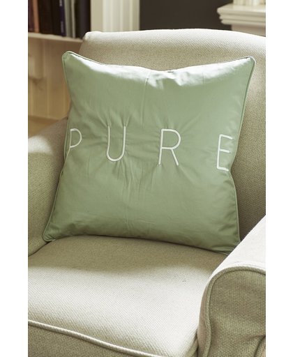Riviera Maison  Pure Fern Pillow Cover - Kussenhoes - 50x50 - Groen - Polyester