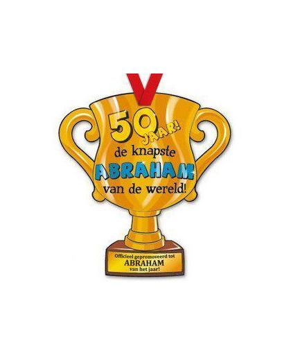Trofee met lint - Trophy - Abraham - 50 jaar