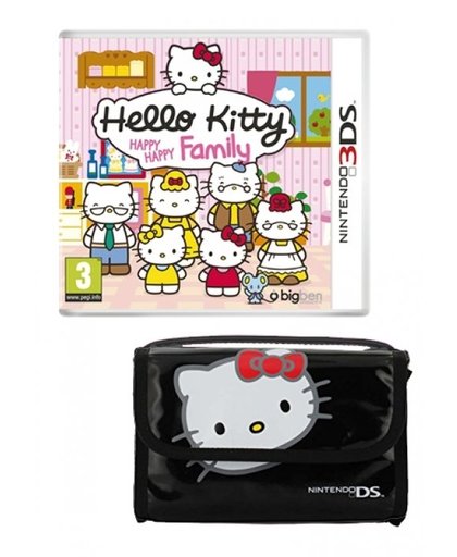 Hello Kitty Happy Happy Family + Pouch (Black)
