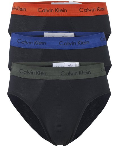 Calvin Klein - 3-Pack Slip Briefs Zwart Groen Blauw Oranje - M