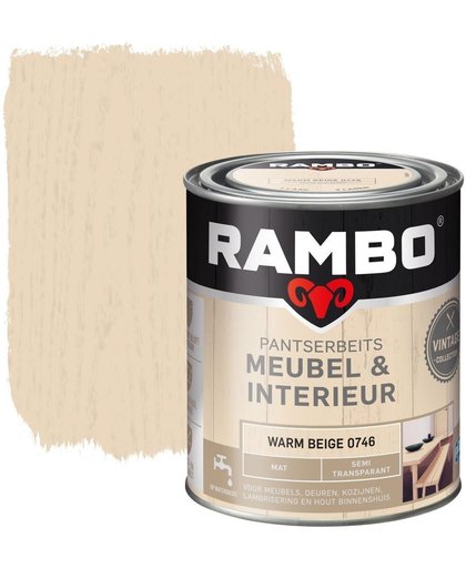 Rambo Pantserbeits Meubel&interieur Mat Warm Beige 0746-0,75 Ltr
