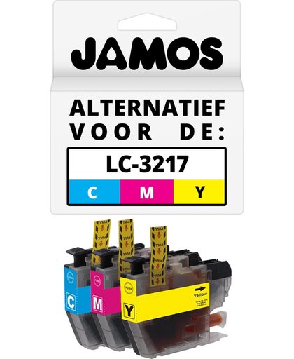 Jamos - Inktcartridge/ alternatief voor de Brother LC-3217CMY Kleuren Set