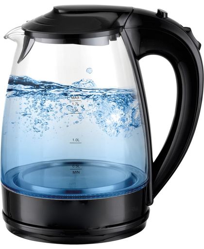 Hoffmanns 1,7 Liter Glas-Wasserkocher 20226 Zwart