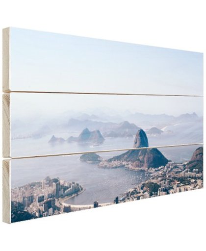 FotoCadeau.nl - Bergen rondom Rio de Janeiro Hout 80x60 cm - Foto print op Hout (Wanddecoratie)