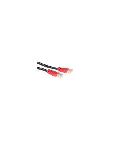 Advanced Cable Technology CAT5E UTP cross-over patchcable black with red connectorsCAT5E UTP cross-over patchcable black with red connectors