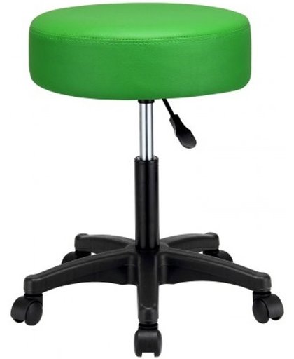 Monzana Bureaustoel - draaistoel - kruk - met - gestoffeerde - zitting - in - groen