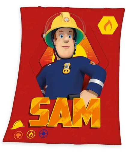 Brandweerman Sam - Plaid - 130x160 cm - Multi kleur