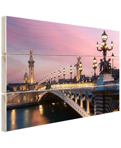 FotoCadeau.nl - Pont Alexandre Parijs Hout 80x60 cm - Foto print op Hout (Wanddecoratie)