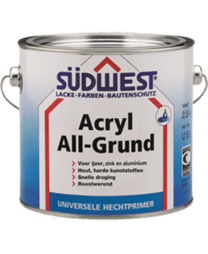 Sudwest All-Grund Acryl Zwart 2,5 Liter
