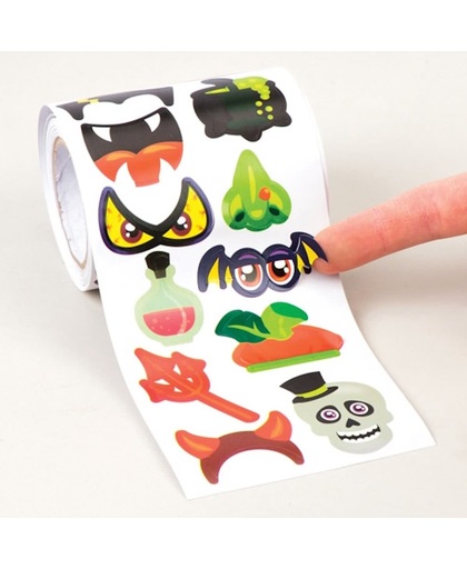 Mega stickerrol Halloween. Leuke knutsel- en decoratiesets voor Halloween voor jongens en meisjes (rol van 400 stickers)