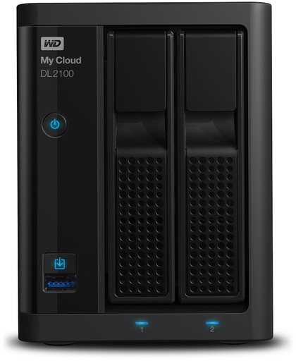 Western Digital My Cloud DL2100, 4TB Ethernet LAN Desktop Zwart NAS