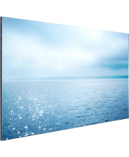 Zonlicht weerspiegelt op de zee Aluminium 180x120 cm - Foto print op Aluminium (metaal wanddecoratie)