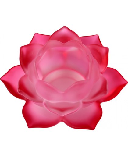 Sfeerlicht - Lotus - glas - rood - 5.5 x 12 cm