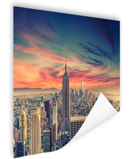 FotoCadeau.nl - Manhattan met bijzondere lucht Poster 60x40 cm - Foto print op Poster (wanddecoratie)