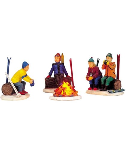 Lemax - Skiers' Camp Fire - Set Of 4