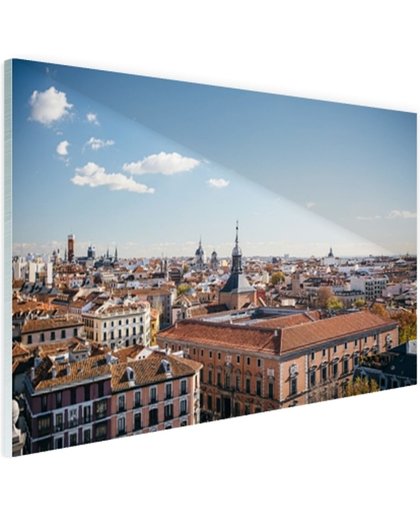 Het centrum van Madrid Glas 180x120 cm - Foto print op Glas (Plexiglas wanddecoratie)