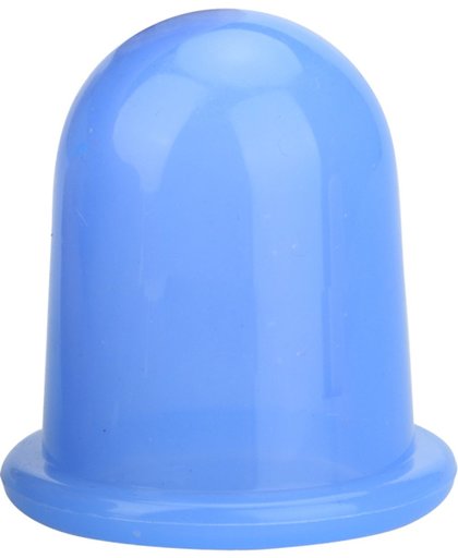 Cellulite cupping massage cup voor vacuüm cupping bindweefsel siliconen 5,5 cm - blauw