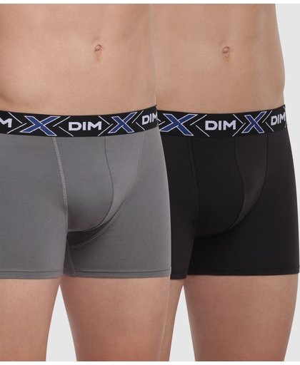 DIM X-Temp Heren Boxershorts - 2-Pack - Grijs Zwart - Maat XL