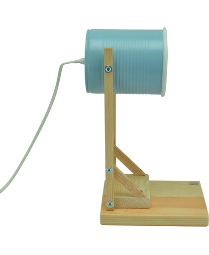Iliui - Tafellamp van gerecycled blik - pastel blauw