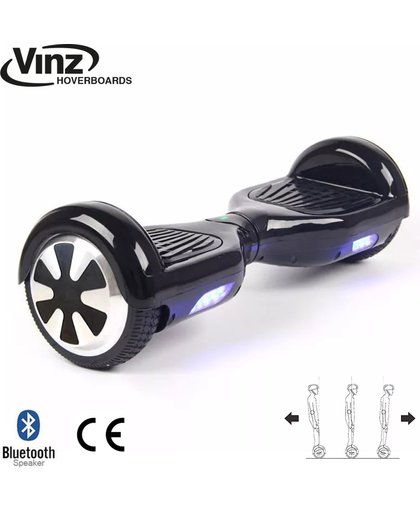 Vinz Hoverboard incl. Bluetooth Boxen & LED 6,5 Inch - Zwart