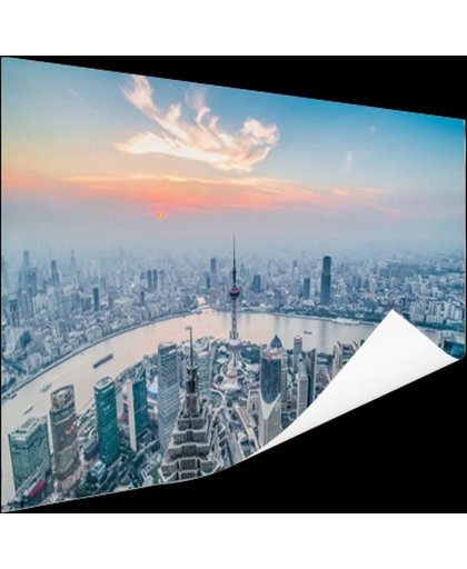FotoCadeau.nl - Luchtfoto van Shanghai Poster 90x60 cm - Foto print op Poster (wanddecoratie)