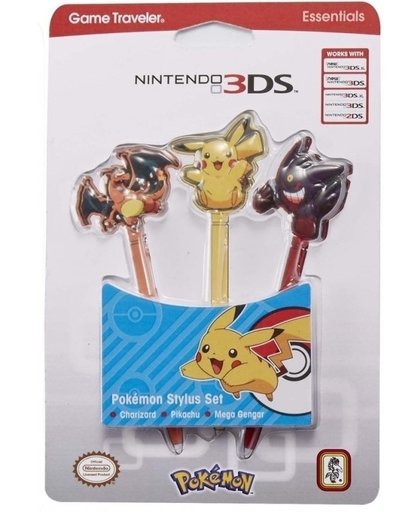 Bigben Interactive 3-pack officiële Pokémon stylus pennen voor N3DS/N3DSXL/3DS/3DSXL/2DS