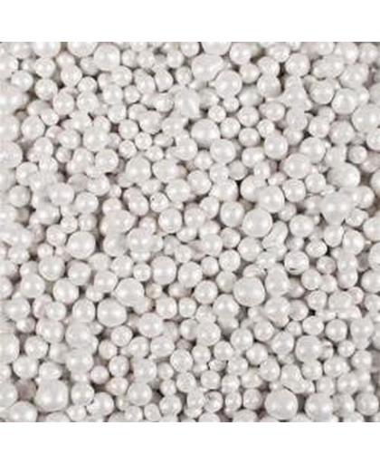 Gekleurde Klei Korrels / Deco Pearls 4-8 mm - WIT - Bodembedekking Bloempotten en Plantenbakken - Zak 4 liter