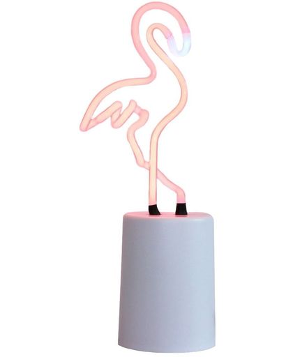 mini neon flamingo lamp
