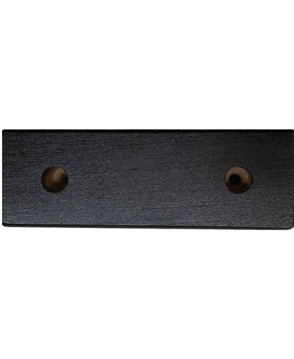 Rechthoekige zwarte houten meubelpoot 4,5 cm