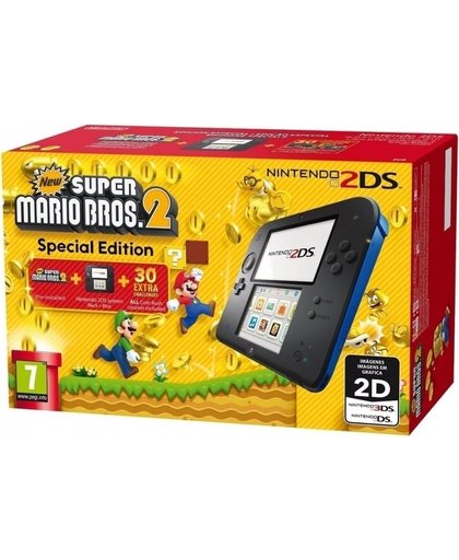 Nintendo 2DS (Black Blue) + New Super Mario Bros 2
