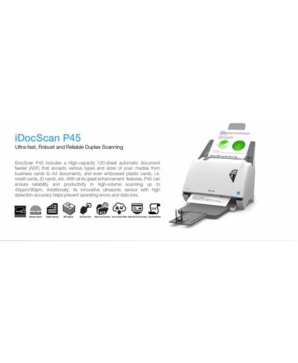 Must iDocScan P45 High Speed Document Scanner