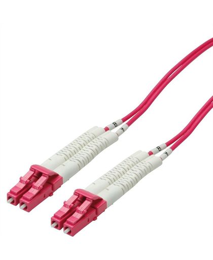 Value LC Duplex Optical Fiber Patch kabel met flexibele connector - paars - 0,50 meter