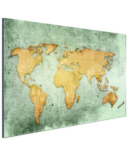 Wereldkaart texturen en achtergronden Aluminium 120x80