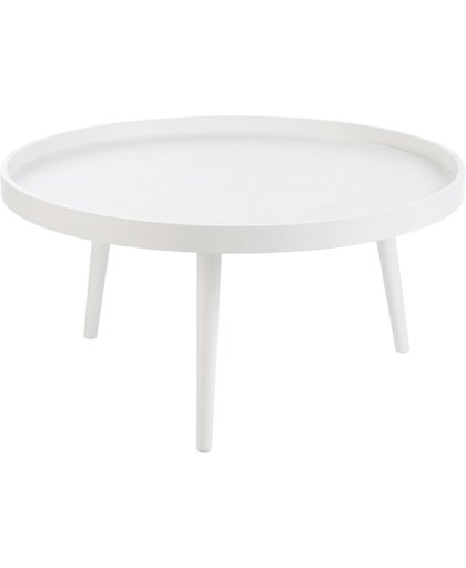 Duverger Tight white - Salontafel - rond - met boord - wit - hout - dia 90x45cm