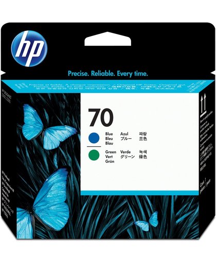 HP 70 blauwe en groene DesignJet printkop
