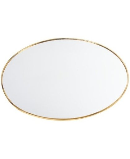Spiegel met gouden rand van glas 30 x 30 x 0,5 cm