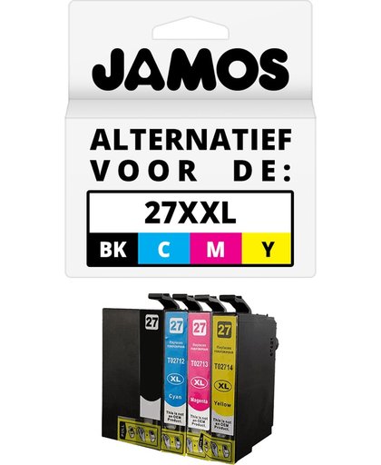 Jamos - Inktcartridges / Alternatief voor de Epson 27XXL Zwart & Kleuren Set