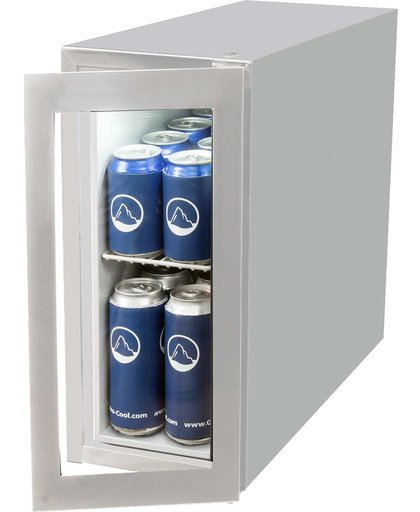 Gastro-Cool GD8 - Mini POS koelkast 12 Liter - Zilver/Zilver/Grijs 235400