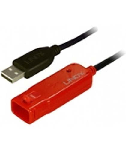 Lindy 12m USB 2.0 Cable 12m USB A USB A Mannelijk Vrouwelijk Zwart USB-kabel