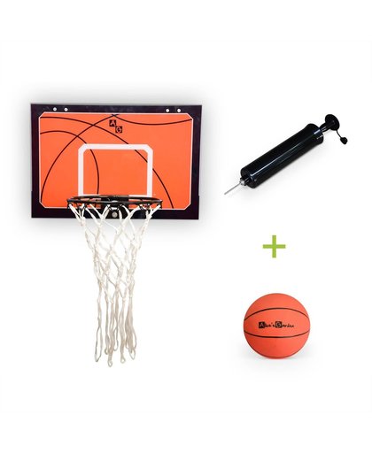 Mini basketbalring, bevestiging aan muur of deur, met bal
