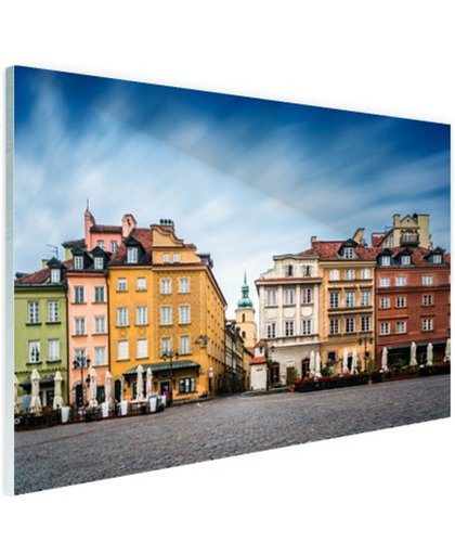 FotoCadeau.nl - Stadsplein Warschau Glas 90x60 cm - Foto print op Glas (Plexiglas wanddecoratie)