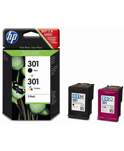 HP 301 inktcartridge Zwart, Cyaan, Magenta, Geel