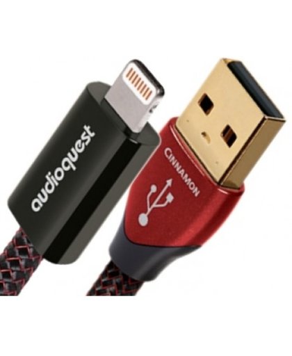 AudioQuest 0.75m Cinnamon Lightning 0.75m USB A Lightning Zwart mobiele telefoonkabel